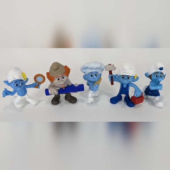 Smurfs McDonald's Happy Meal Toys Smurf Lot (5) - Picture 9 of 9